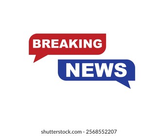 Vector illustration breaking news background, Live Breaking News headline with blue and red color background