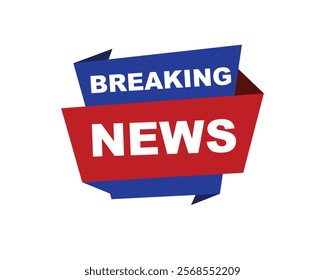 Vector illustration breaking news background, Live Breaking News headline with blue and red color background