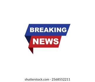 Vector illustration breaking news background, Live Breaking News headline with blue and red color background