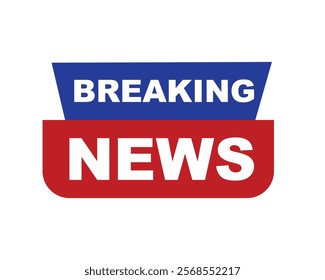 Vector illustration breaking news background, Live Breaking News headline with blue and red color background