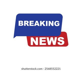 Vector illustration breaking news background, Live Breaking News headline with blue and red color background