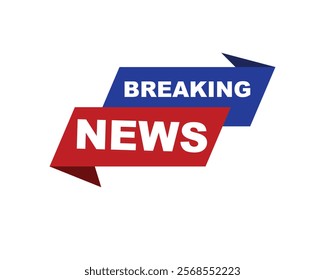 Vector illustration breaking news background, Live Breaking News headline with blue and red color background