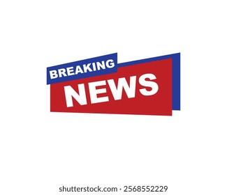 Vector illustration breaking news background, Live Breaking News headline with blue and red color background