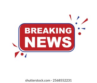 Vector illustration breaking news background, Live Breaking News headline with blue and red color background