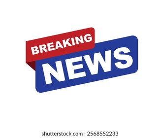 Vector illustration breaking news background, Live Breaking News headline with blue and red color background