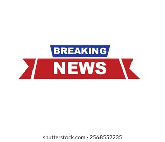 Vector illustration breaking news background, Live Breaking News headline with blue and red color background