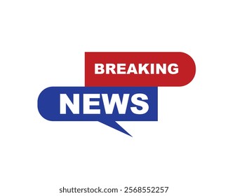 Vector illustration breaking news background, Live Breaking News headline with blue and red color background