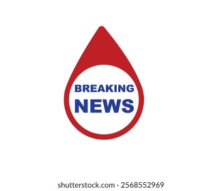 Vector illustration breaking news background, Live Breaking News headline with blue and red color background