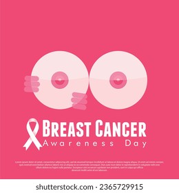 Vector illustration of Breast Cancer Awareness Day