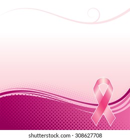 Vector illustration of breast cancer awareness background