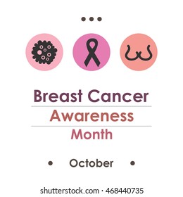 vector illustration for  Breast cancer awareness month