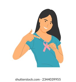 vector illustration of Breast Cancer Care concept
