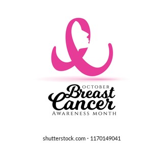 vector illustration. Breast Cancer October Awareness Month. pink ribbon as a symbol of the fight against breast cancer. month of disease prevention October