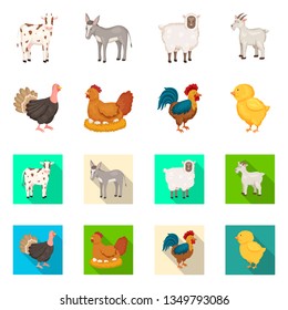 Vector illustration of breeding and kitchen  icon. Collection of breeding and organic  stock symbol for web.