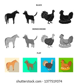 Vector illustration of breeding and kitchen  icon. Set of breeding and organic  stock vector illustration.