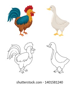 Vector illustration of breeding and kitchen  icon. Set of breeding and organic  vector icon for stock.
