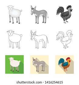 Vector illustration of breeding and kitchen  icon. Collection of breeding and organic  vector icon for stock.