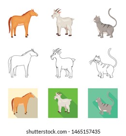 Vector illustration of breeding and kitchen icon. Set of breeding and organic stock vector illustration.