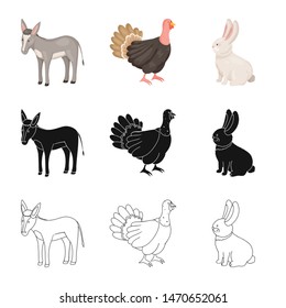 Vector illustration of breeding and kitchen icon. Set of breeding and organic stock vector illustration.