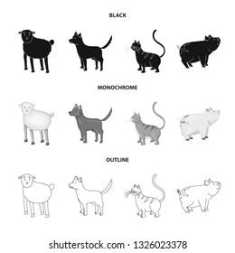 Vector illustration of breeding and kitchen  logo. Set of breeding and organic  vector icon for stock.