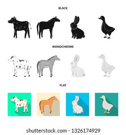 Vector illustration of breeding and kitchen  logo. Set of breeding and organic  vector icon for stock.