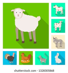 Vector illustration of breeding and kitchen  logo. Collection of breeding and organic  vector icon for stock.
