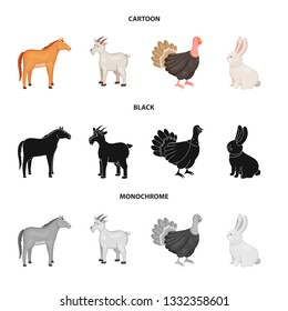 Vector illustration of breeding and kitchen  logo. Collection of breeding and organic  vector icon for stock.