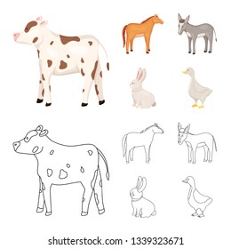 Vector illustration of breeding and kitchen  logo. Set of breeding and organic  vector icon for stock.