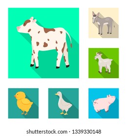 Vector illustration of breeding and kitchen  logo. Set of breeding and organic  vector icon for stock.