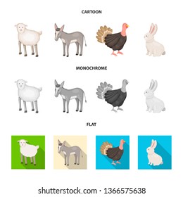 Vector illustration of breeding and kitchen  logo. Set of breeding and organic  stock symbol for web.