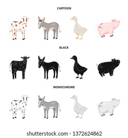 Vector illustration of breeding and kitchen  logo. Collection of breeding and organic  stock symbol for web.