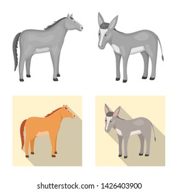 Vector illustration of breeding and kitchen logo. Collection of breeding and organic stock symbol for web.