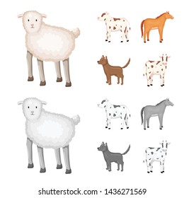 Vector illustration of breeding and kitchen logo. Set of breeding and organic vector icon for stock.