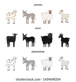 Vector illustration of breeding and kitchen logo. Set of breeding and organic stock vector illustration.