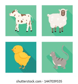 Vector illustration of breeding and kitchen logo. Collection of breeding and organic stock vector illustration.