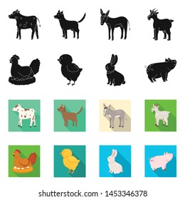 Vector illustration of breeding and kitchen logo. Set of breeding and organic stock vector illustration.