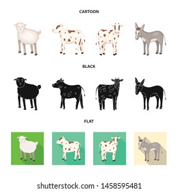 Vector illustration of breeding and kitchen logo. Set of breeding and organic stock symbol for web.