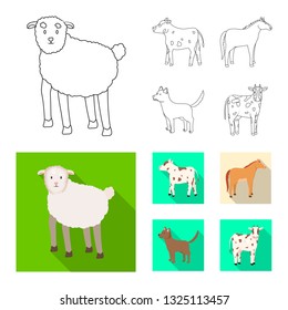 Vector illustration of breeding and kitchen  sign. Set of breeding and organic  vector icon for stock.