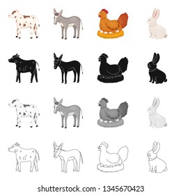 Vector illustration of breeding and kitchen  sign. Set of breeding and organic  stock vector illustration.