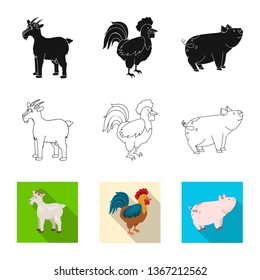 Vector illustration of breeding and kitchen  sign. Set of breeding and organic  stock vector illustration.