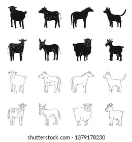 Vector illustration of breeding and kitchen  sign. Set of breeding and organic  vector icon for stock.