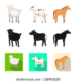 Vector illustration of breeding and kitchen  sign. Set of breeding and organic  vector icon for stock.