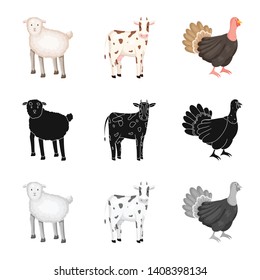 Vector illustration of breeding and kitchen  sign. Set of breeding and organic  vector icon for stock.