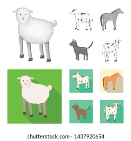 Vector illustration of breeding and kitchen sign. Collection of breeding and organic stock vector illustration.