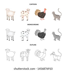 Vector illustration of breeding and kitchen sign. Collection of breeding and organic stock vector illustration.