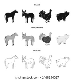 Vector illustration of breeding and kitchen sign. Collection of breeding and organic vector icon for stock.