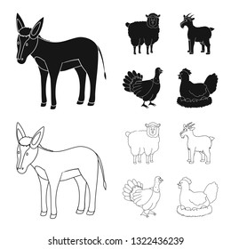 Vector illustration of breeding and kitchen  symbol. Set of breeding and organic  stock vector illustration.