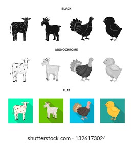 Vector illustration of breeding and kitchen  symbol. Set of breeding and organic  stock symbol for web.