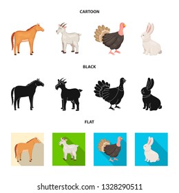 Vector illustration of breeding and kitchen  symbol. Collection of breeding and organic  stock vector illustration.