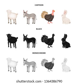 Vector illustration of breeding and kitchen  symbol. Collection of breeding and organic  stock symbol for web.